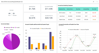 Xero Online Accounting Dashboard