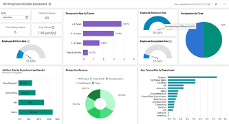 HR Resignation Details Dashboard
