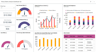 Policy Claims Analysis Dashboard